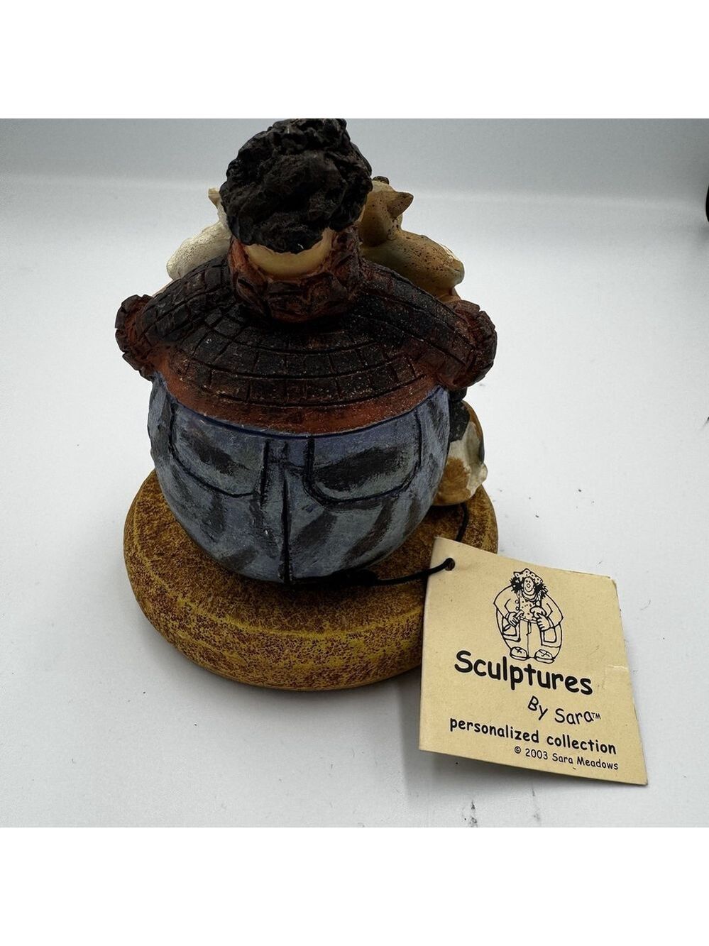 Sara Meadows Folk Art Sculpture Cats Handcrafted Vintage - Picture 4 of 8